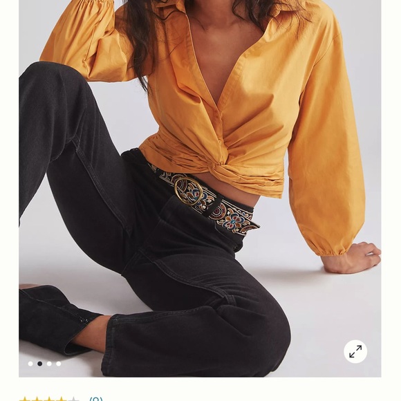 Chic tie-front top by Anthropologie - Picture 3 of 6